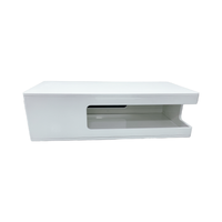 Table basse contemporaine P2 MDF spray PU haute brillance à deux couches conception rotative pour salon meubles de maison
