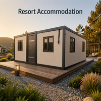Maison conteneur extensible pour complexe hôtelier dans le désert, pod modulaire préfabriqué isolé thermiquement pour les clients