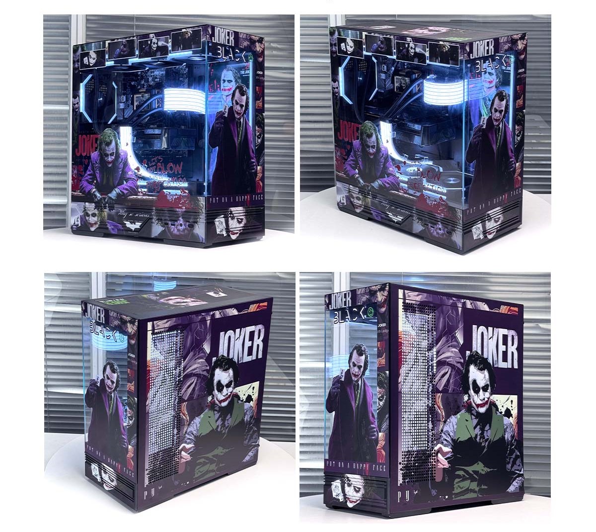 Custom PC Case - Joker and Harley Quinn Design Patterns