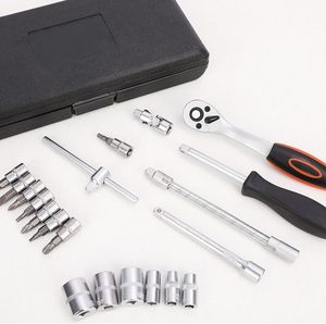 46Pcs Metric Mở Rộng Thanh Tự Động Sửa Chữa Hộ Gia Đình Bit Ổ Cắm Thiết Lập Kết Hợp Công Cụ Dụng Cụ Dụng Cụ Tay Cao Carbon Thép Tùy Chỉnh OEM - Product Image 4