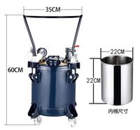 Réservoir de mélange automatique pneumatique en acier inoxydable haute performance de 20 L, pot à pression pour peinture et colle, longue durée de vie