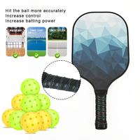 Raquette de pickleball en fibre de carbone T700, ensemble complet, approuvée par USA Pickleball, 16 mm, nid d'abeilles en polymère, 220 g