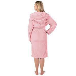 Custom Embroidered Robes <strong>Women</strong> Robes Plush Fleece Hooded Bathrobe Thick Nightgown with Pockets <strong>Fluffy</strong> <strong>Pyjamas</strong> <strong>Women</strong> Sleepwear - Product Image 4