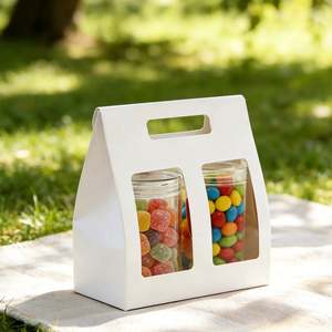 Bolsas de Papel Kraft Blancas Biodegradables y Ecológicas Personalizables con Asas Troqueladas para Dulces - Product Image 5