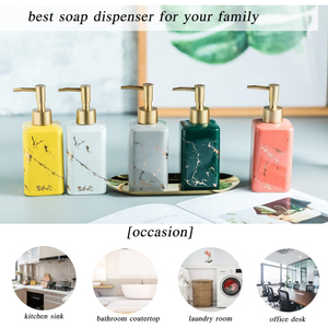 <span class=keywords><strong>Distributeur</strong></span> <span class=keywords><strong>de</strong></span> savon pour comptoir <span class=keywords><strong>de</strong></span> salle <span class=keywords><strong>de</strong></span> bain Céramique ABS 320ML Golden Stripes <span class=keywords><strong>Distributeur</strong></span> <span class=keywords><strong>de</strong></span> savon <span class=keywords><strong>liquide</strong></span> pour lotion à <span class=keywords><strong>lessive</strong></span> - Product Image 3
