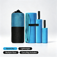 Serviette de voyage en microfibre à séchage rapide, écologique, douce, légère et absorbante - Compacte pour la plage, le yoga, la natation, lavable en machine