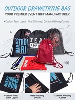 Sac à dos de sport en polyester avec cordon de serrage pour la course, la gym et l'entraînement, personnalisable avec logo, idéal pour les événements promotionnels et les marathons (OEM usine)