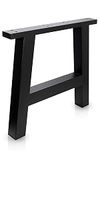 ALLCOS - Ensemble de 2 pieds de table basse et de banc en métal en forme de X, robustes, 16 pouces, couleur noire