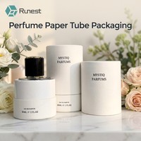 Emballage personnalisé en tube de papier pour parfum, boîte cadeau cylindrique blanche pour parfum, fabricant en gros, logo personnalisé