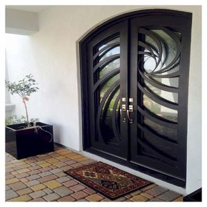 Porta d'Ingresso a <span class=keywords><strong>Doppia</strong></span> <span class=keywords><strong>Anta</strong></span> in Ferro Battuto per Villa di Lusso, Ingresso Principale Esterno - Product Image 6