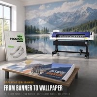 Imprimante éco-solvant grand format 1850 mm 4 couleurs CMJN avec nettoyage automatique et chauffage humidifié