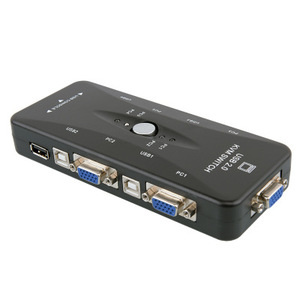 <span class=keywords><strong>KVM</strong></span>-<span class=keywords><strong>Switch</strong></span>-Box 4-Port-PC-Monitor-Switches Box + 4 x USB-VGA-<span class=keywords><strong>Kabel</strong></span> für Computer Tastatur Mausmonitor Plug & Play - Product Image 1