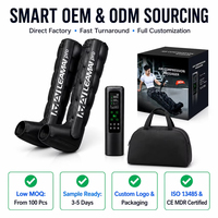 Masseur de jambes à compression d'air en gros, sans fil, 3200 mAh, 6 chambres, pour les vendeurs en ligne, 3 tailles