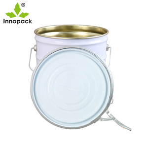 Seau à peinture métallique personnalisé de 16 <span class=keywords><strong>litres</strong></span> avec couvercle à anneau de verrouillage pour emballage en bitume - Product Image 4