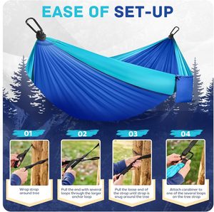 <span class=keywords><strong>Hamaca</strong></span> de Camping Ligera y Portátil, <span class=keywords><strong>Hamaca</strong></span> de Paracaídas con Dos Correas para Árboles, Columpio de Viaje Individual/Doble, Esenciales para Exteriores de Nailon, 3m - Product Image 4