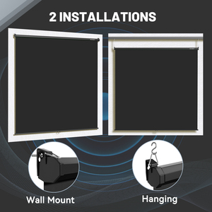 RAUBAY Retractable Pull Down Black Screen Backdrop-Wrinkle Resistant Anti-Glare Polyester 78.7" X 86.6" Collapsible Background - Product Image 5