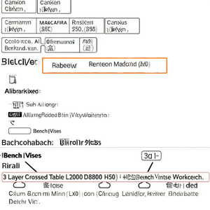 Établi de travail Fami à 3 niveaux croisés L2000 D800 H50 avec étau de table - Product Image 3