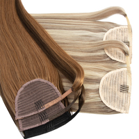 Queue de cheval à enrouler en cheveux humains, extension 100% cheveux Remy naturels, queue de cheval à clipser