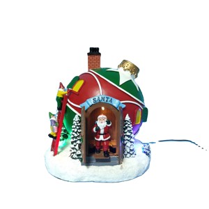 Adorno de resina de Casa de elfo LED de color personalizable, decoración de mesa hecha a mano para vacaciones de Navidad, suministro de <span class=keywords><strong>regalo</strong></span> de calidad - Product Image 6