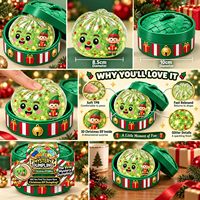 Squishies de Noël en forme de boulettes, à remontée lente, jouet anti-stress en mousse, direct usine, pour intérieur, unisexe, vente en gros pour adultes et enfants