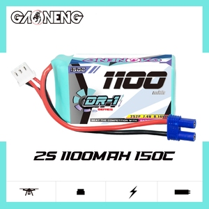 Batería LiPo GAONENG GNB DR-1 Serie 1100mAh 2S 7.4V 150C EC2 para Coches RC 1/24 1/18 ECO, Vehículos Losi Mini T Mini JRX2 - Product Image 2