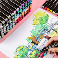 262 couleurs Portable affiche couleur bricolage faisant stylo Art peinture double pointe alcool marqueurs stylo ensemble