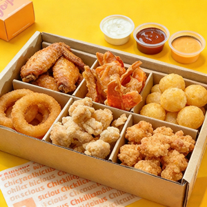 Scatola di Carta Personalizzata per Alimenti, Piccola Scatola Pieghevole in Cartone per Hamburger, Patatine Fritte, Sandwich da Asporto con Logo Stampato - Product Image 3