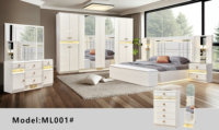 Neues Modernes Luxuriöses Weißes Holz-Schlafzimmer-Set Sechs Kleiderschränke Höhenverstellbare Aufbewahrung Massagefunktionen für Heim- und Hotelgebrauch (Maßgefertigt)