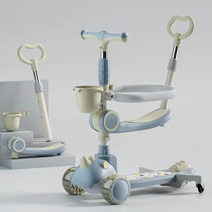 3-6岁儿童可调高度可折叠儿童滑板车3轮滑板车带闪光轮踢 - Product Image 2