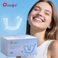 Tiras Blanqueadoras de Dientes Onugesmile, Limpieza Profunda Suave, Seguras para Dientes Sensibles, Blanqueamiento sin Dolor, 10 Bandejas Blanqueadoras en una Caja