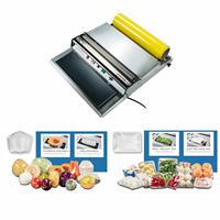 Machine d'emballage sous film alimentaire de haute qualité, durable, facile à utiliser, pour l'emballage de la nourriture fraîche, des plats rapides, de la viande, des légumes, des fruits, des plateaux