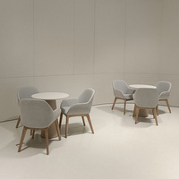 Ensemble table et chaises en bois massif de style nordique pour café, mobilier de maison pour espace de négociation, canapé et banquette pour café et salon de thé