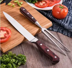 Coltello da cuoco in acciaio inossidabile Spot Set forchetta arrosto cucina casa Teppanyaki mannaia per carne