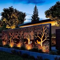 HIMOWAY Panneaux de balustrade en acier inoxydable découpés au laser de haute qualité, style arbre, pour balcon et villa