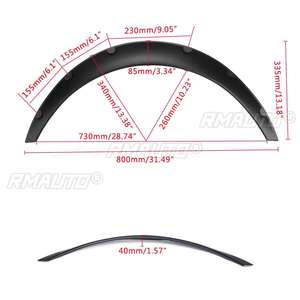 Juego de 4 guardabarros universales flexibles de 50 mm para coche, protectores de arco de rueda, aletas antisalpicaduras - Product Image 6