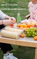 Table de Mahjong portable en bois moderne pour le camping, design pliable pour un divertissement et des jeux faciles