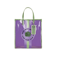 Sac fourre-tout personnalisable en PVC transparent, style bonbon, tendance, mignon, pour la plage et le shopping
