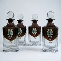 Grande bouteille d'aromathérapie noire arabe, flacon de parfum en verre gravé électrolytique, bouteille de présentation de parfum en verre avec bouchons