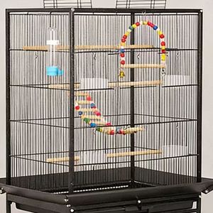 Cage à oiseaux en gros, cage à perroquet en métal durable de haute qualité, grande cage à oiseaux, maison pour animaux de compagnie, fournitures pour animaux - Product Image 4