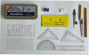Imax 13-pcs la bàn kim loại thiết lập toán học thiết lập văn phòng phẩm thực tế thiết lập Châu Phi bán nóng - Product Image 5