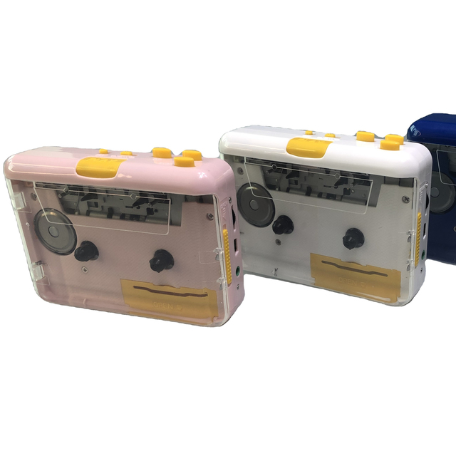 Best Selling Factory Sale Clear Hype USB Tape Express Audio Cassette to MP3 Converter Auto Reverse Cassette Player