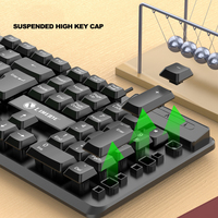 Harga Terjangkau Paket Mouse & Keyboard Gaming Kantor USB Berkabel Tipis 104-Key Mouse Optik dan Keyboard untuk Desktop Tersedia