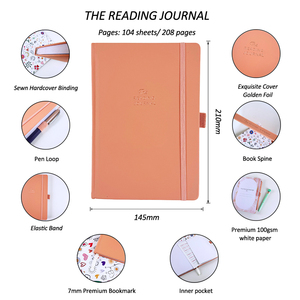 Stampa personalizzata lettura diario revisione biancheria mensile Tracker giornaliero agenda rigida non datata - Product Image 3