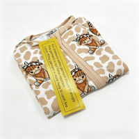 Romper Bayi Bambu Siap Kirim, Resleting Dua Arah, Motif Sapi Highland Lucu, Lengan Panjang, Ramah Lingkungan, Untuk Semua Musim