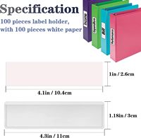 Tiroirs en plastique personnalisés porte-étiquettes d'armoire étiquette d'étagère transparente pochettes pour cartes d'index porte-étiquettes étiquette d'étagère adhésive