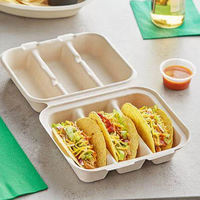 Boîte d'emballage pour tacos mexicains jetables, boîte d'emballage pour tacos et burritos, boîte biodégradable respectueuse de l'environnement