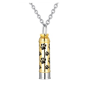 Nuevo Collar Conmemorativo para Cenizas de Mascotas, Colgante Cilíndrico con Huellas, Urna, Botella de Perfume, Hecho de Acero Inoxidable - Product Image 6