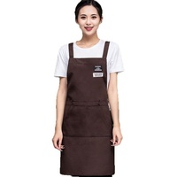 Tablier en toile unisexe imperméable nouvelle conception de texte imprimé pour cuisine Restaurant café magasin de fleurs Art Studio serveur vêtements de travail