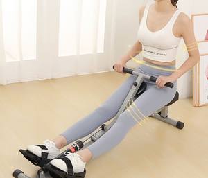 Rameur pliable réglable pour la maison, silencieux, à contrôle magnétique et hydraulique, équipement de fitness - Product Image 5