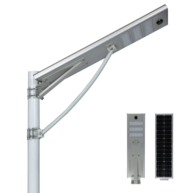 Solar Power Motion Sensor Lamp Outdoor Ip65 Waterdichte All In One Led Solar Straat Licht 50W